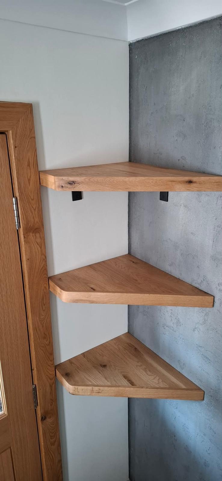Bespoke solid oak shelving