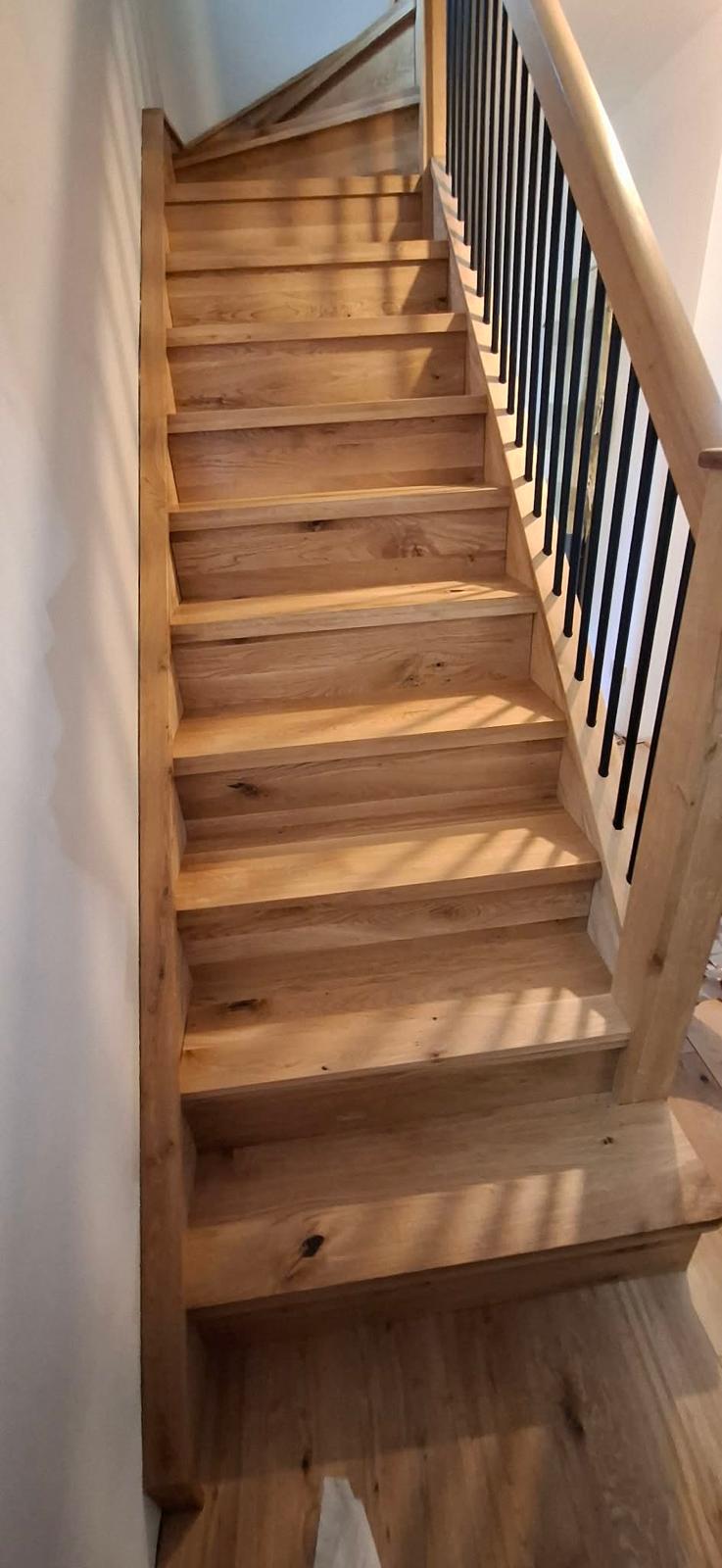Solid oak staircase renovation