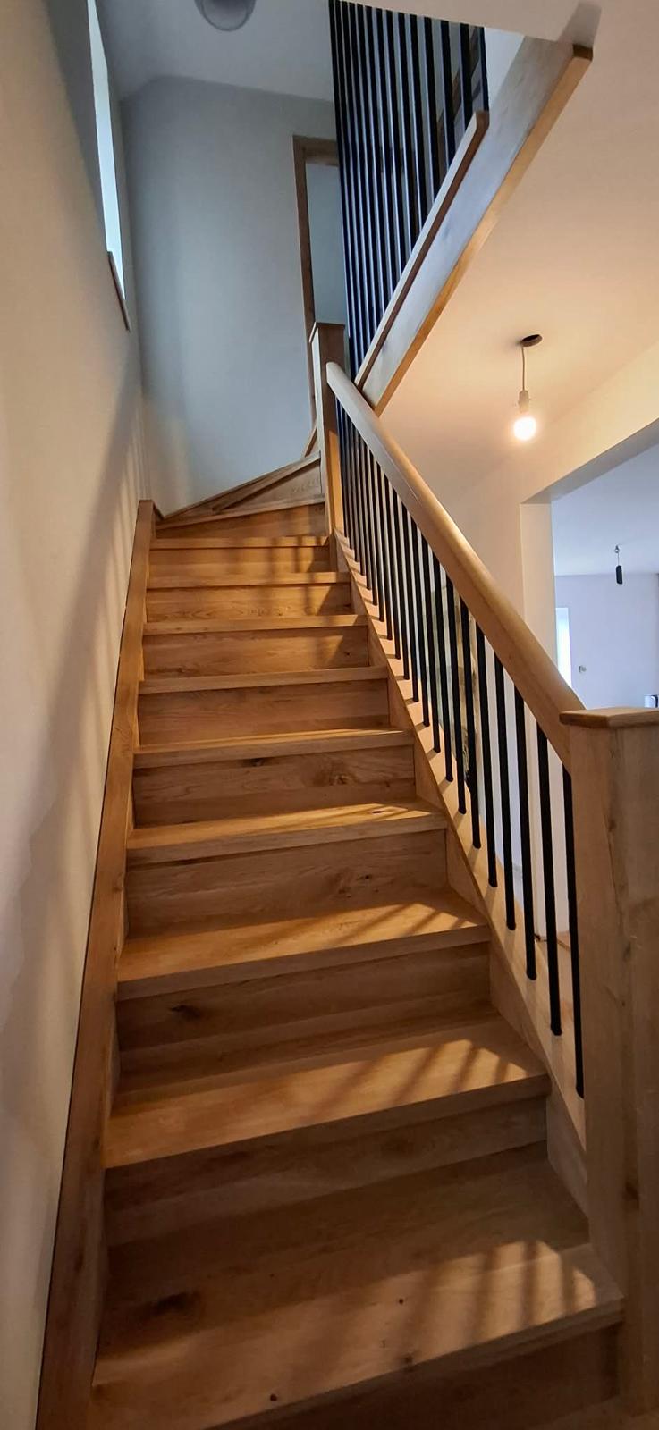 Oak stair treads and risers