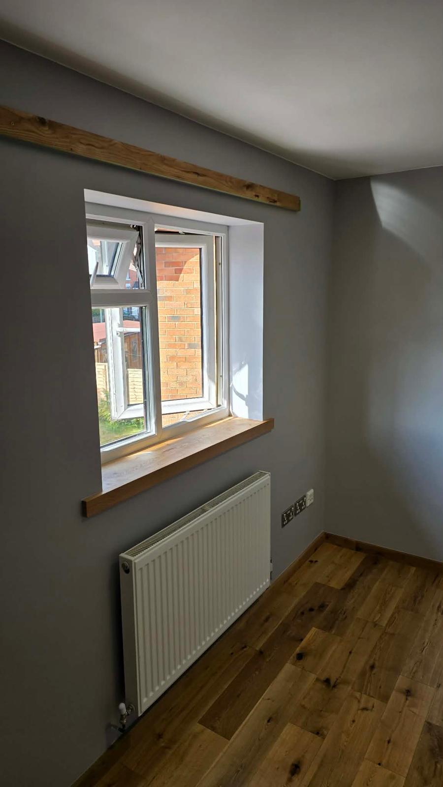 Oak flooring with matching window sill