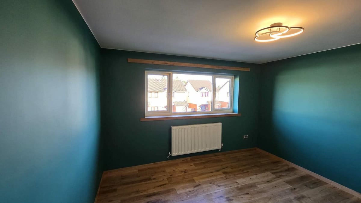 Solid oak window sill fitted in a period property